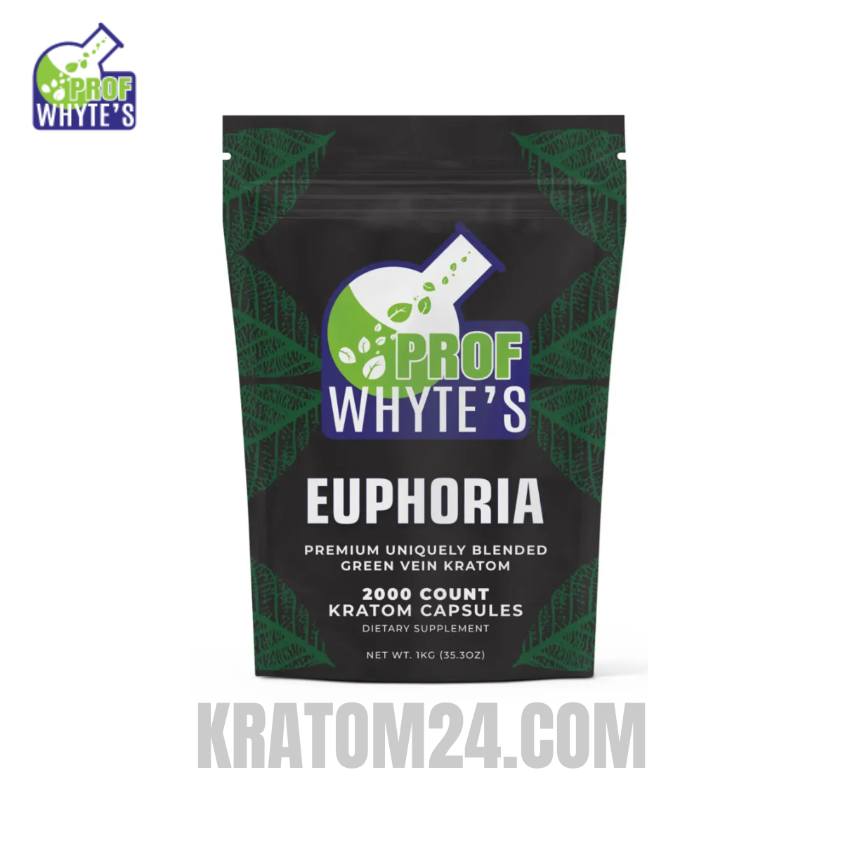 Professor Whyte’s Kratom Euphoria Capsules 1000G (2000ct) Professor Whyte’s Kratom Euphoria Capsules 1000G (2000ct)