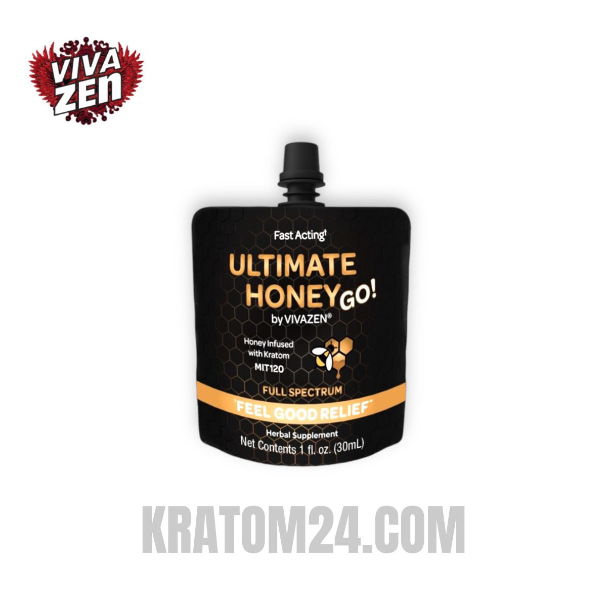Viva Zen Kratom Extract Squeeze Ultimate Honey Go Mit120 30ml Viva Zen Kratom Extract Squeeze Ultimate Honey Go Mit120 30ml