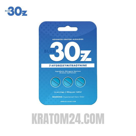 Blue 30z 7 Hydroxy Kratom Tablets 90Mg - 3CT