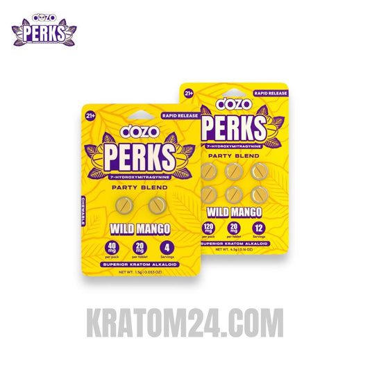 Dozo Perks Alkaloid + 7 Hydroxy Kratom Tablets Wild Mango