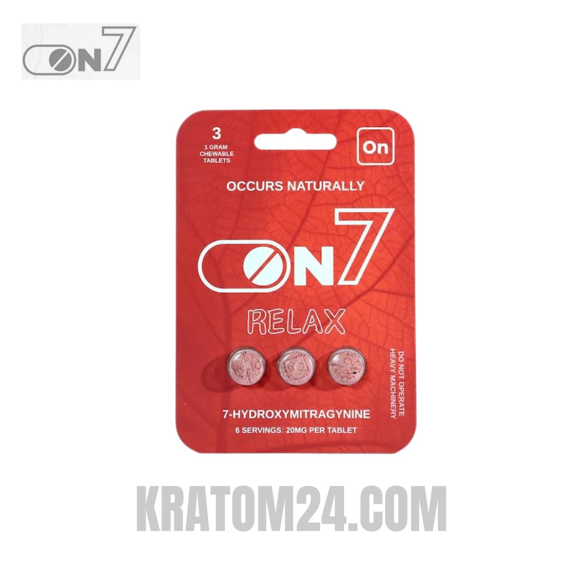 ON7 7 Hydroxy Kratom Tablets Relax - 3CT