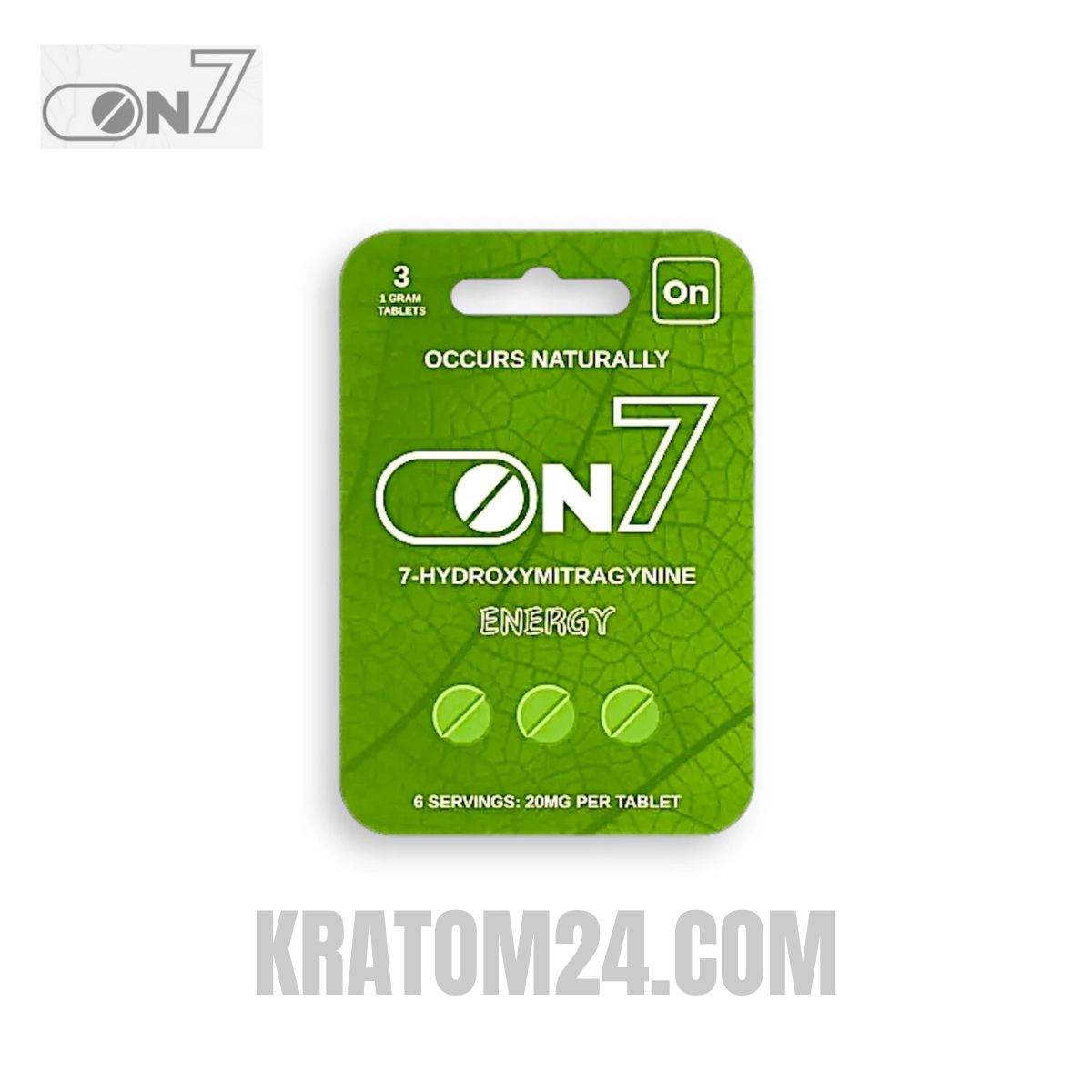 ON7 7 Hydroxy Kratom Tablets Energy - 3CT