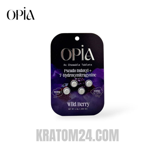 Opia 7 Hydroxy & Pseudo Kratom Tablets Wild Berry 80MG - 4CT
