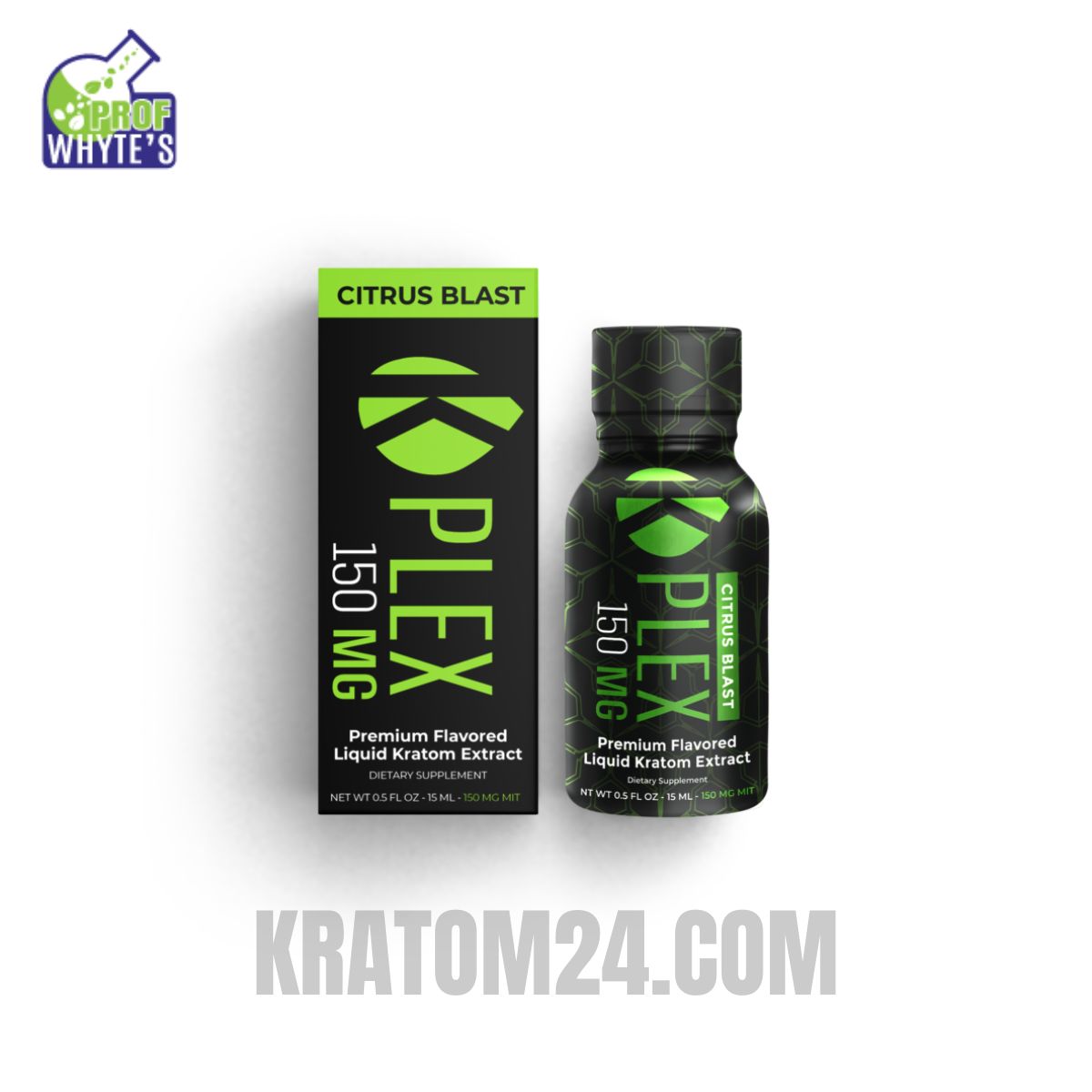 ProfessorWhytesK-PlexLiquidKratomExtractShotsCitrusBlast150MG single