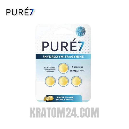 Pure7 7-Hydroxy Kratom Tablets Lemon 72MG - 4CT