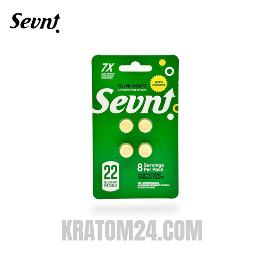 Sevn 7-Hydroxy + Pseudo Kratom Tablets Yellow Jackets 22MG - 4CT