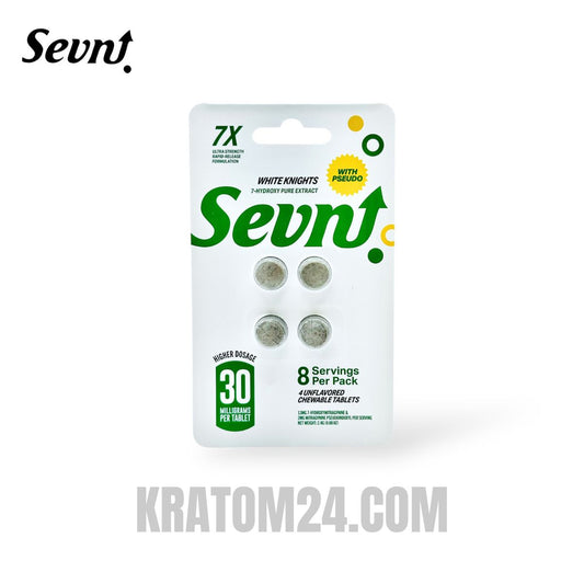 Sevn 7Hydroxy & Pseudo Kratom Tablets White Knights 30MG - 4CT
